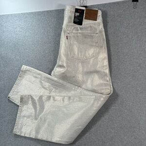 LEVI’S Gold beige Coated 501 '90S Women's Jeans NEW 32x30 actual 34x29.5"